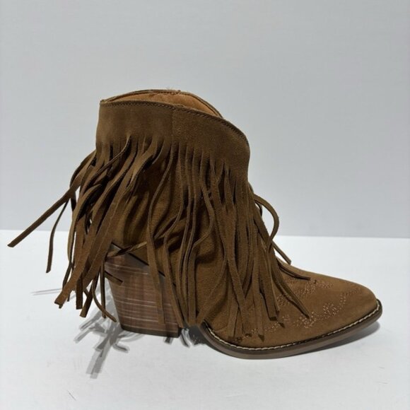 Dingo Women’s Tangles Fringe Brown Western Bootie Size 7.5 M